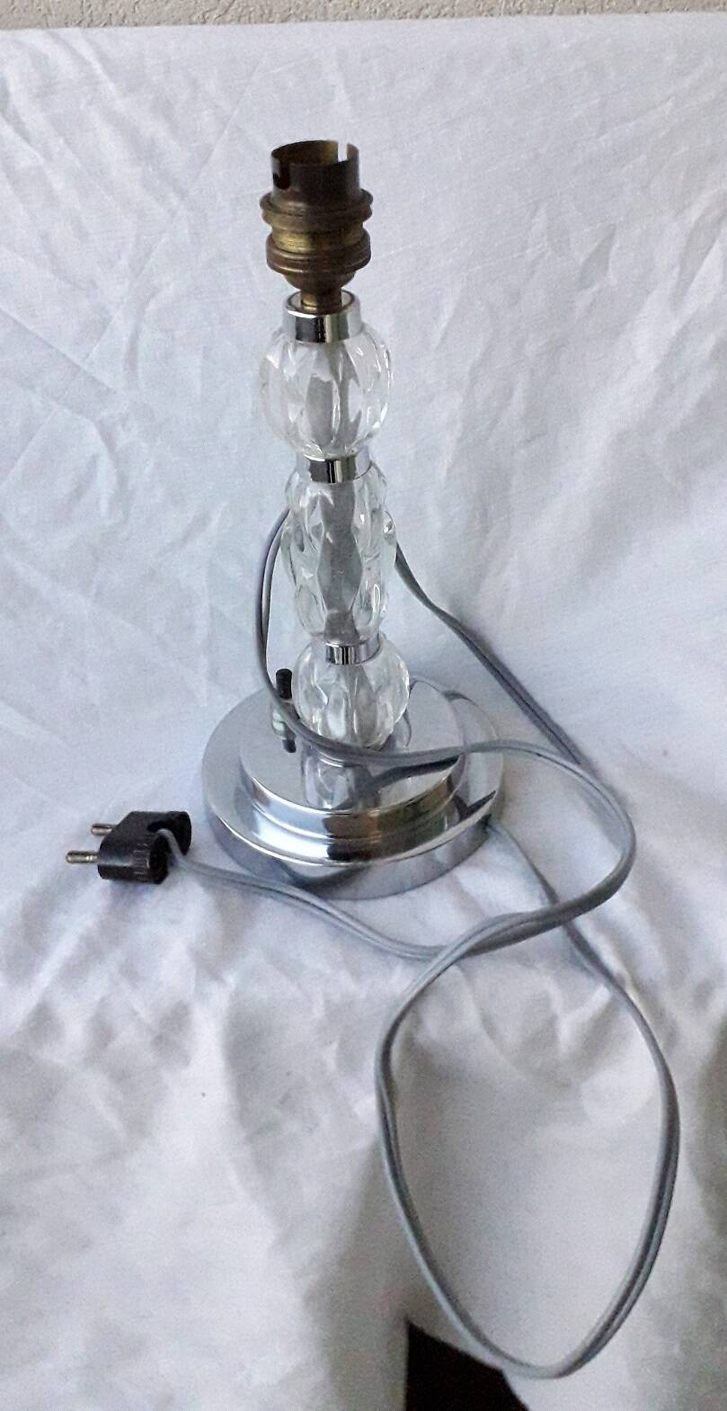 Pied de lampe verre