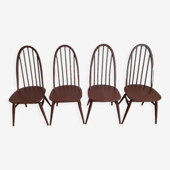Série de 4 chaises estampillées Ercol