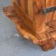 Argentier vitrine brutaliste forme libre en olivier