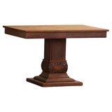 Art Nouveau dining table/desk in oak, early 20th century.