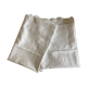 Pair of embroidered 19th linen linen pillowcases