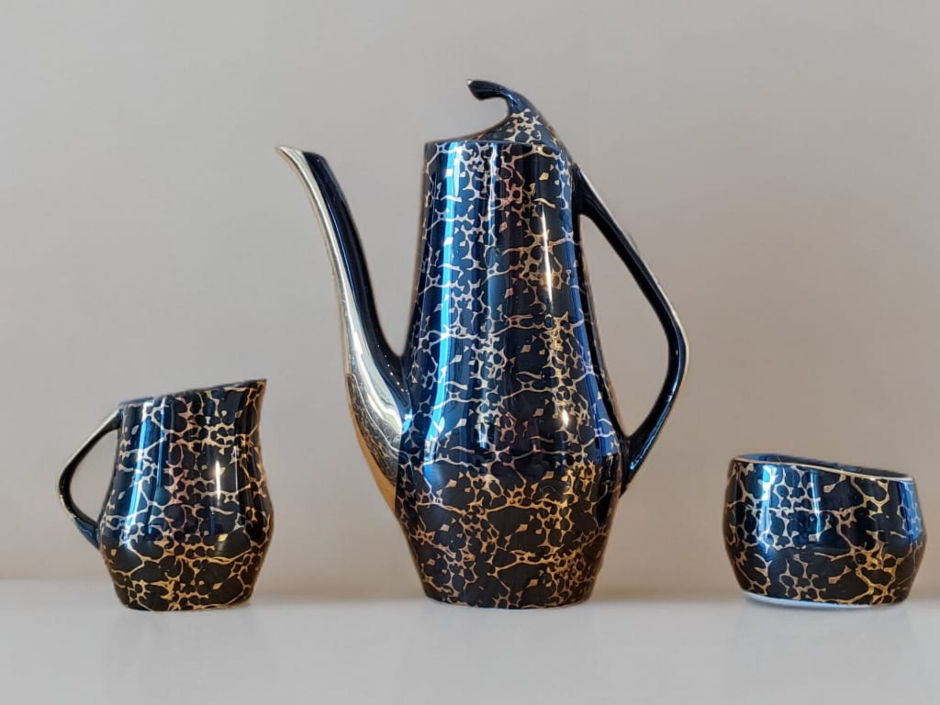 Coffee service IZA by Józef Wrzesień, Polish vintage 1950s