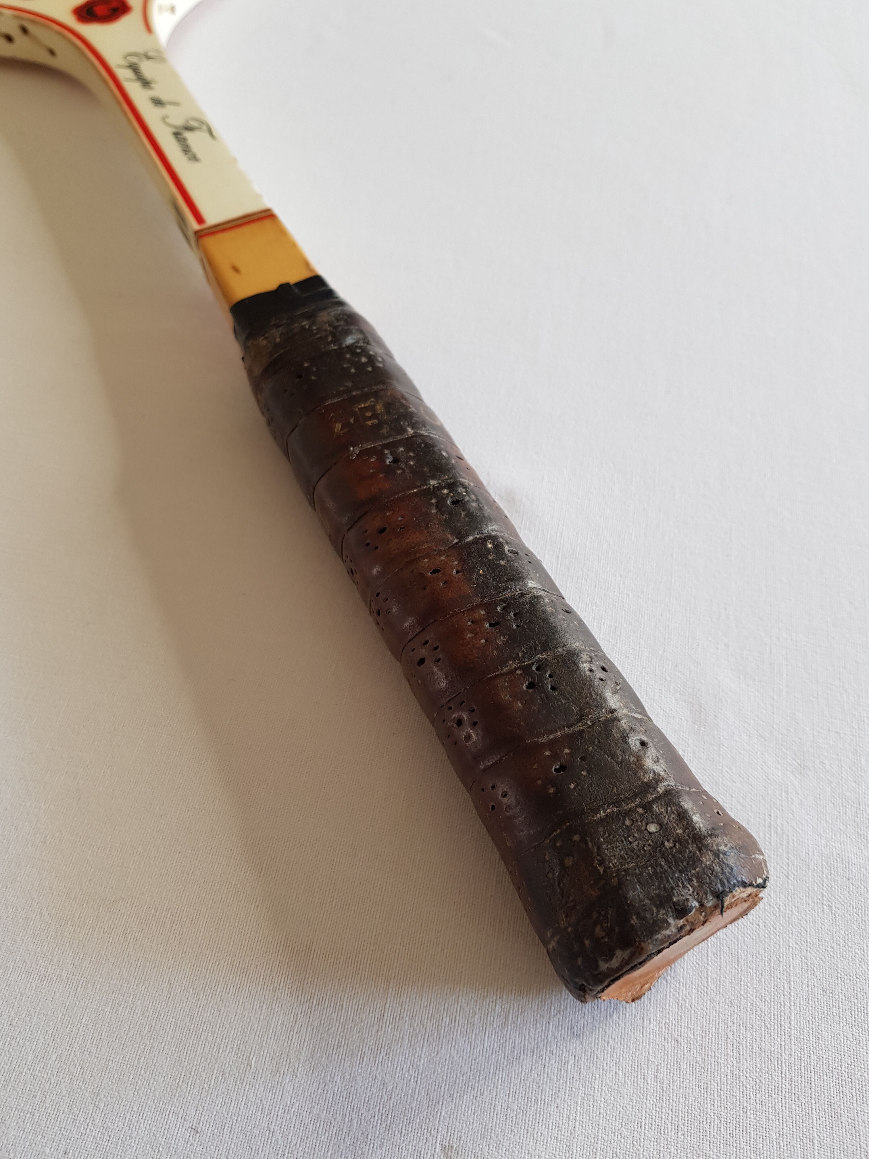 Two vintage collector tennis rackets, "Robert Haillet" and "Team de France"