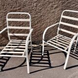 Stackable Garden Armchairs with Elastic Ropes, 1970s, Set of 6
