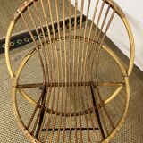 Rattan armchairs feet metal