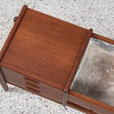 Midcentury Danish hallway chest and planter in teak by Arne Wahl Iversen for Vinde Møbelfabrik