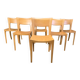 Vintage oak dining chairs, 1980s - Belgium