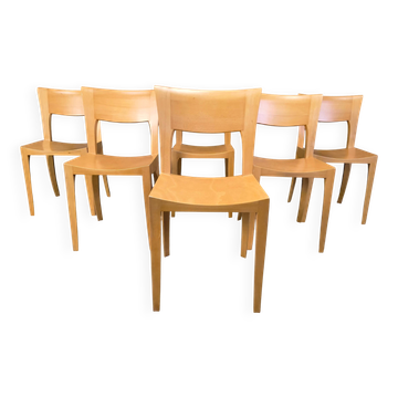 Vintage oak dining chairs, 1980s - Belgium