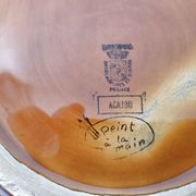 Vintage cup dish Digoin Sarreguemines 1960 mahogany