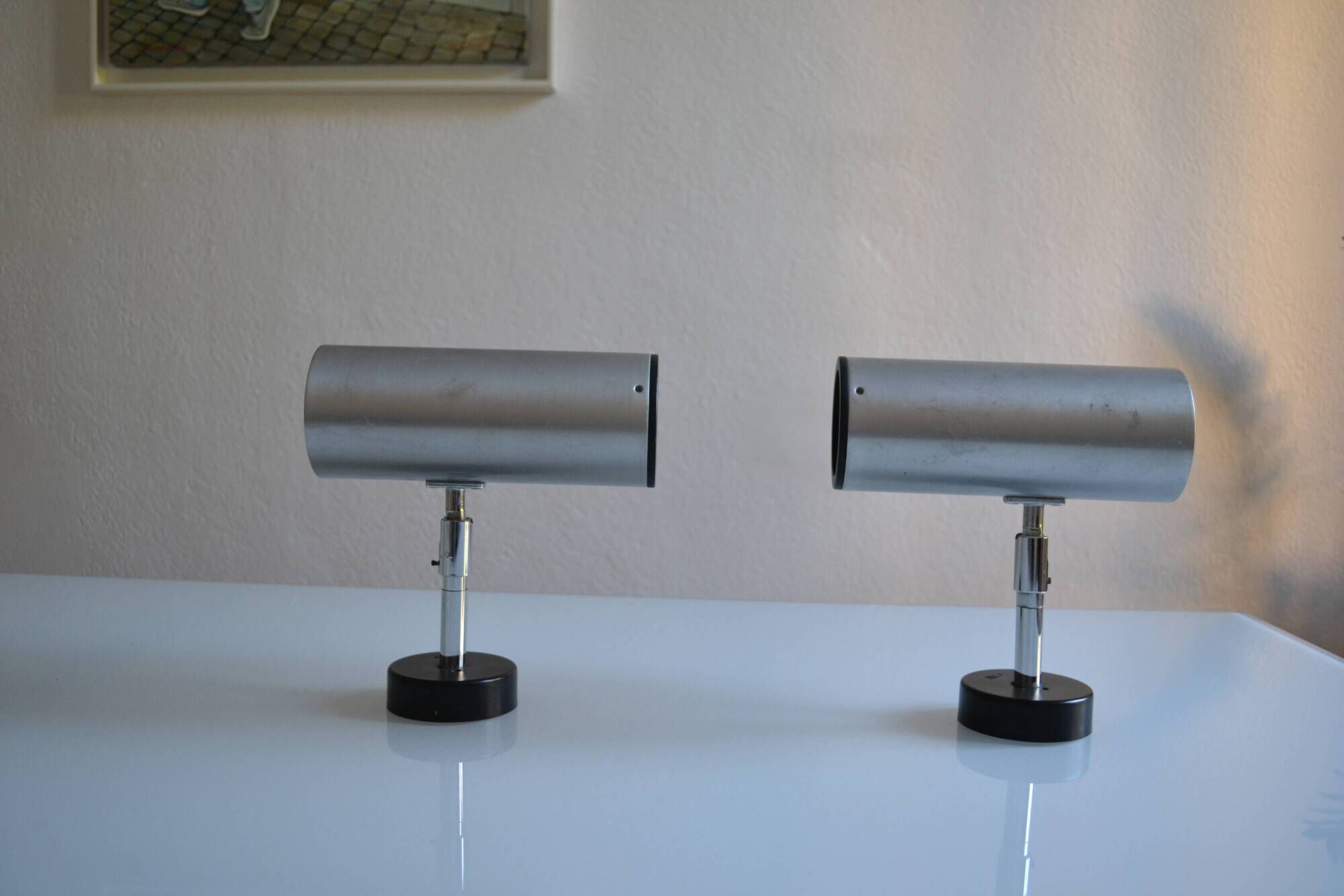 Staff leuchten pair of 1960s pipe wall lights