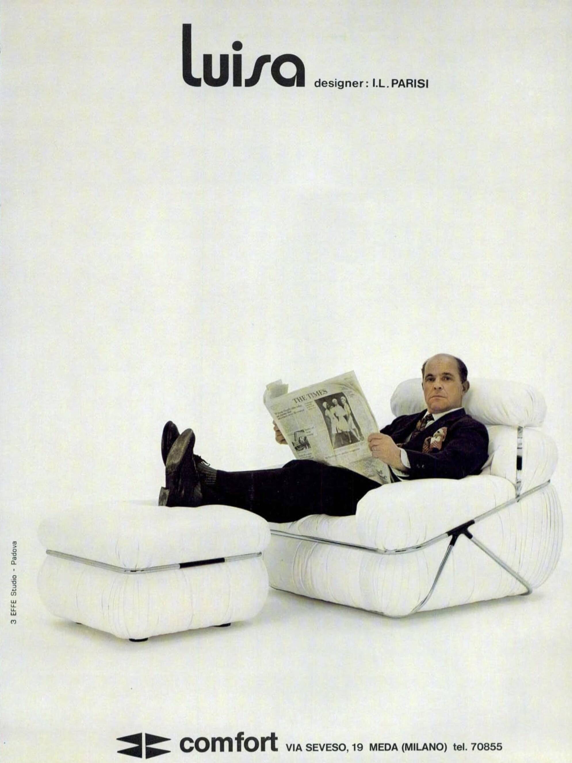 Canapé 3 places modèle "Luisa" par Ico e Luisa Parisi pour Comfort, années 1970
