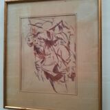 Gold frame and drawing