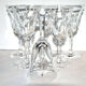 Série de 6 verres à vin en cristal taillé cerdagne signés Saint-Louis