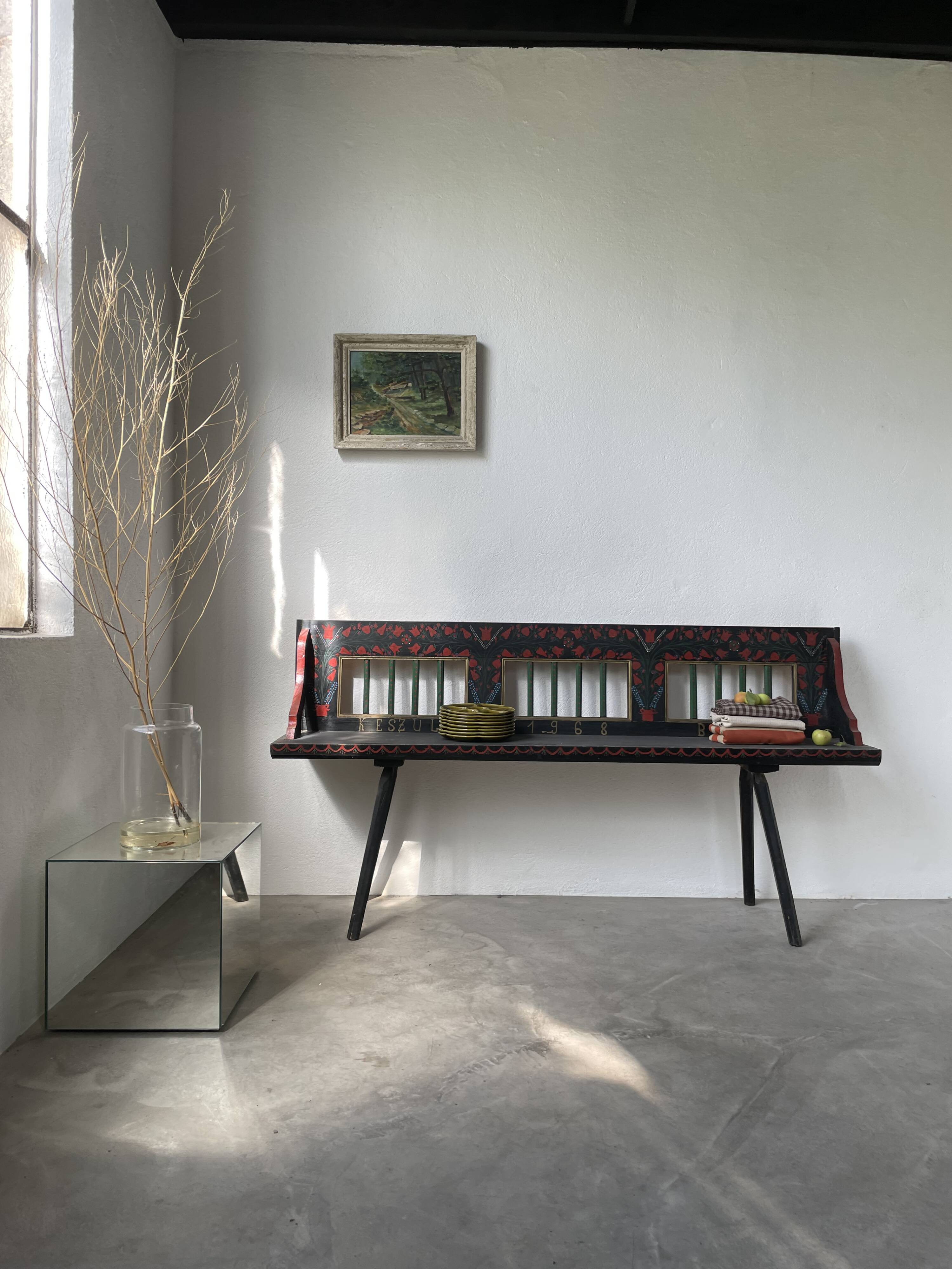 Moldavian bench 1968 polychrome