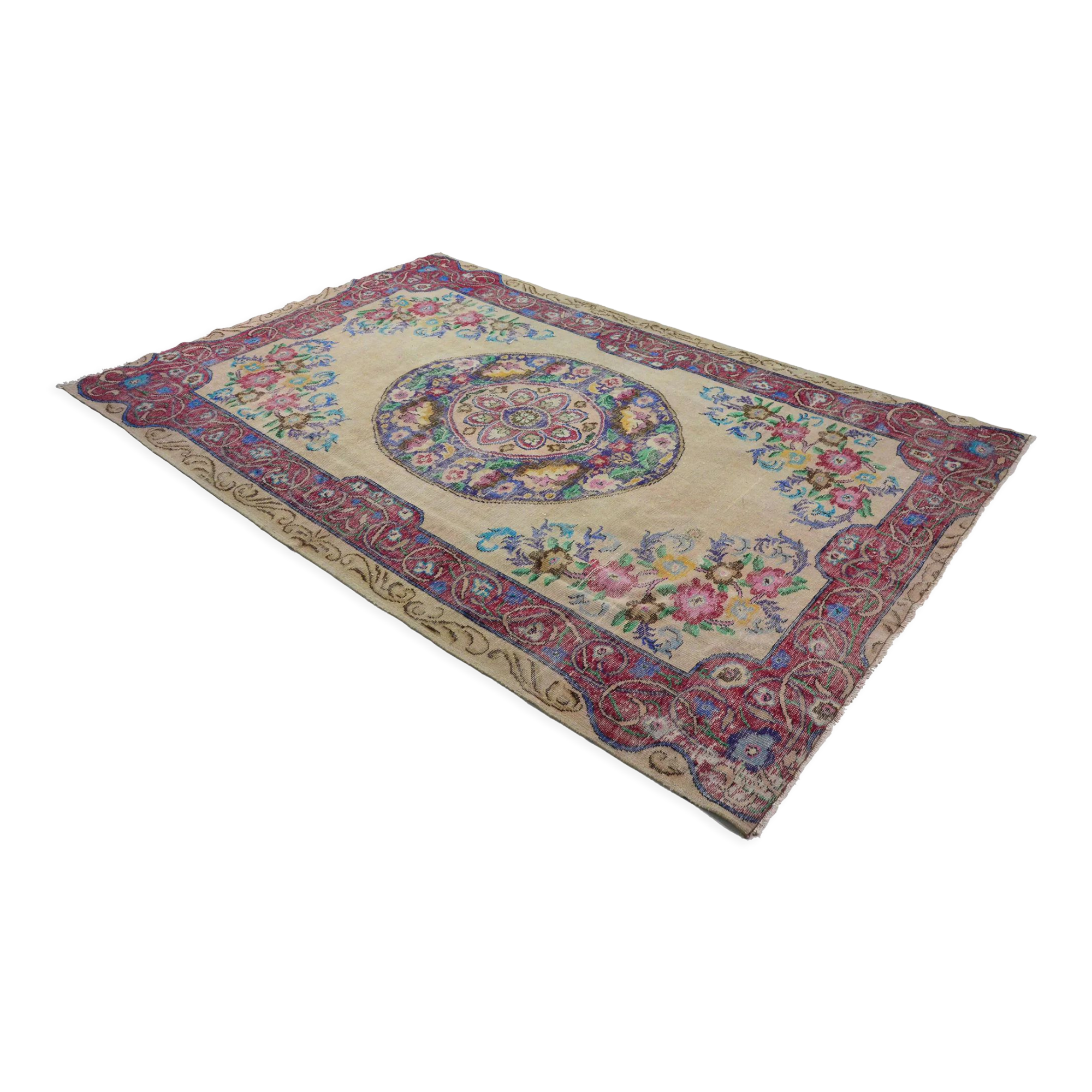 Anatolian handmade vintage rug 354 cm x 231 cm