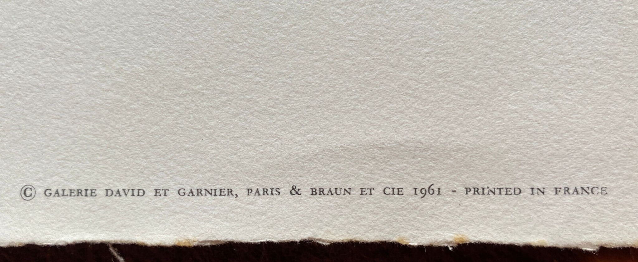 Lithograph "Le Coq" 1953 Bernard Buffet Ed. Braun Gallerie David&Garnier 1961
