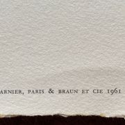 Lithograph "Le Coq" 1953 Bernard Buffet Ed. Braun Gallerie David&Garnier 1961
