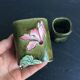 Vases old brown earthenware fives lille art nouveau