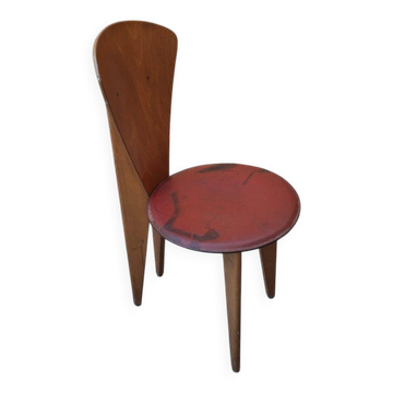 Beautiful Callegari design chair from the 70s, vintage wood