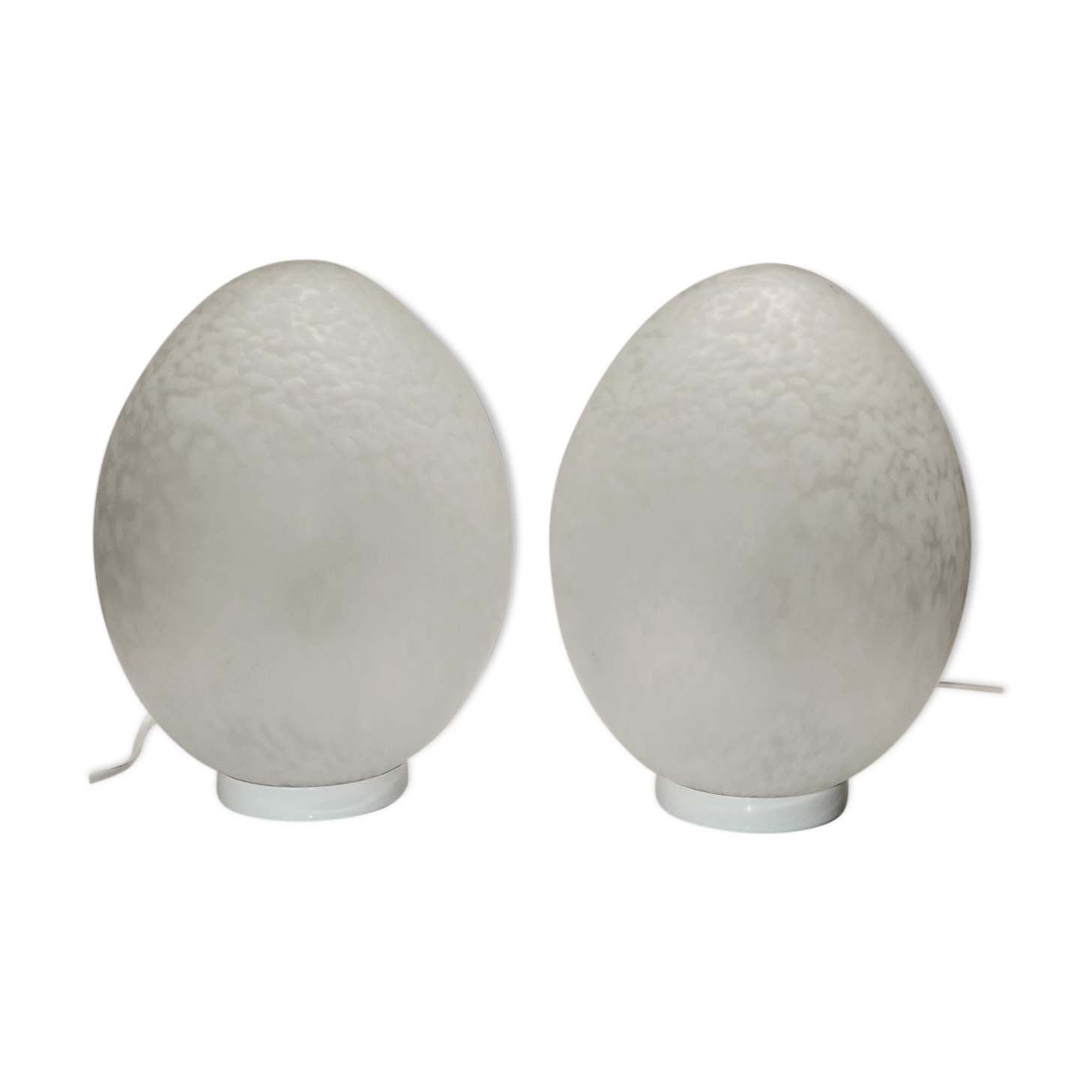 Pair of lamps "egg" - Egg lamps 70s-80s design Ben Swildens