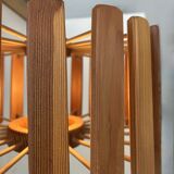 Vintage pine pendant light, Sweden 1970.