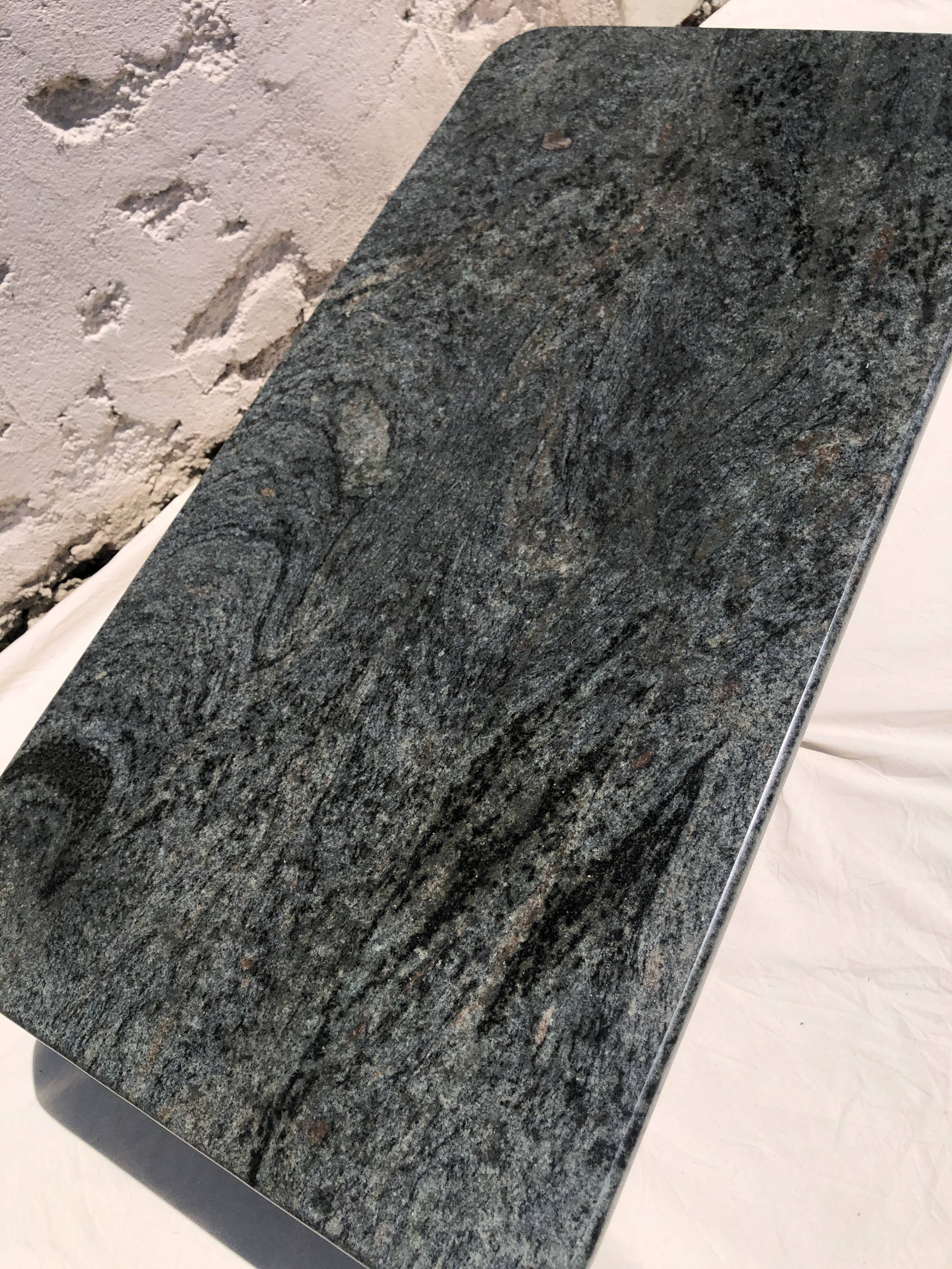 Coffee table in gray green marble