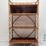 Rattan bookcase shelf