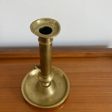 Antique brass push candle holder