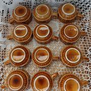 12 antique coffee cups with saucers