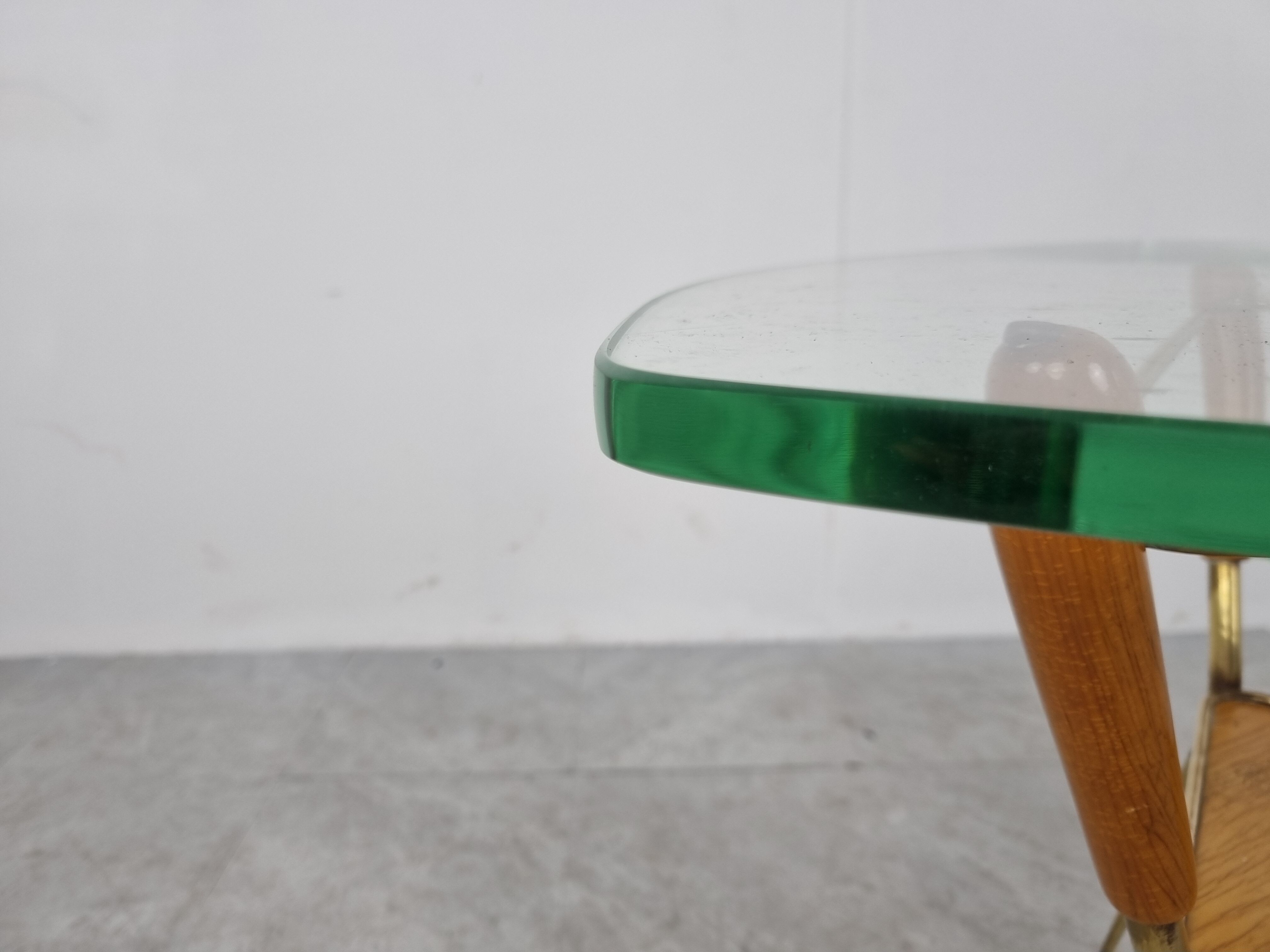 Mid century italian tripod coffee table, 1950s