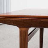 Midcentury rectangular extendable dining table in teak by Johannes Andersen for Uldum 1960s