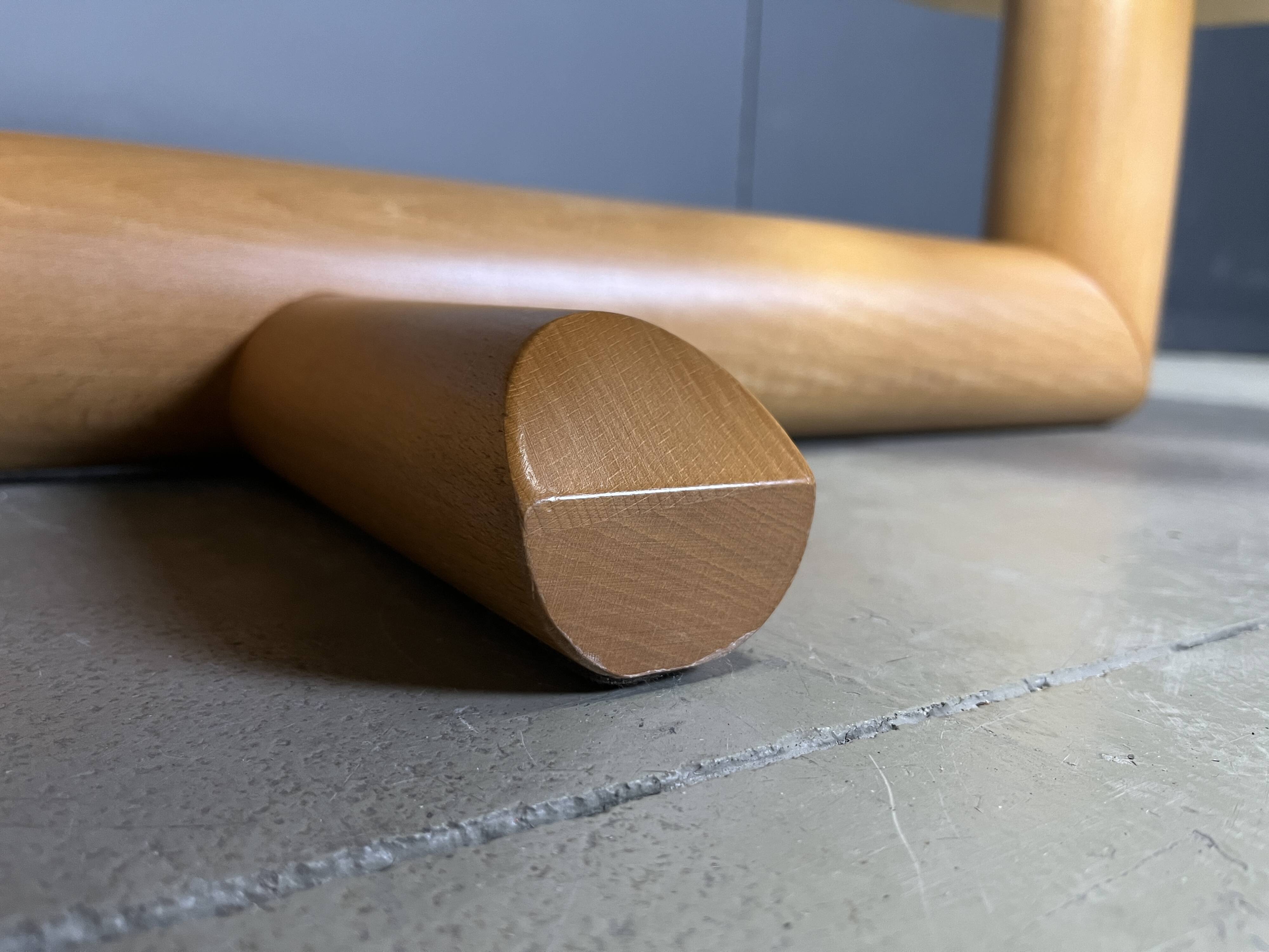 Two tier wooden pivoting top coffee table by roche Bobois, 1980s