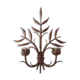 Floral applique in 1950s gold metal