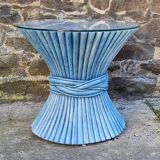 Retro "Wheat Sheaf" coffee table by McGuire America, modernist, 60s/70s.