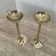 Pair of antique bronze candle holders