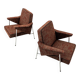 Pair of "Bat" armchairs by Wchód Zadziele, Poland, 1960s
