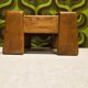 Brutalist oak footstool coffee table - 1970s