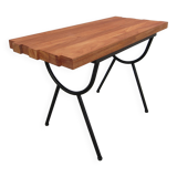 Table basse portique 1950 bois métal