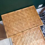 3 nesting tables in bamboo and wood
