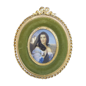 Portrait médaillon miniature