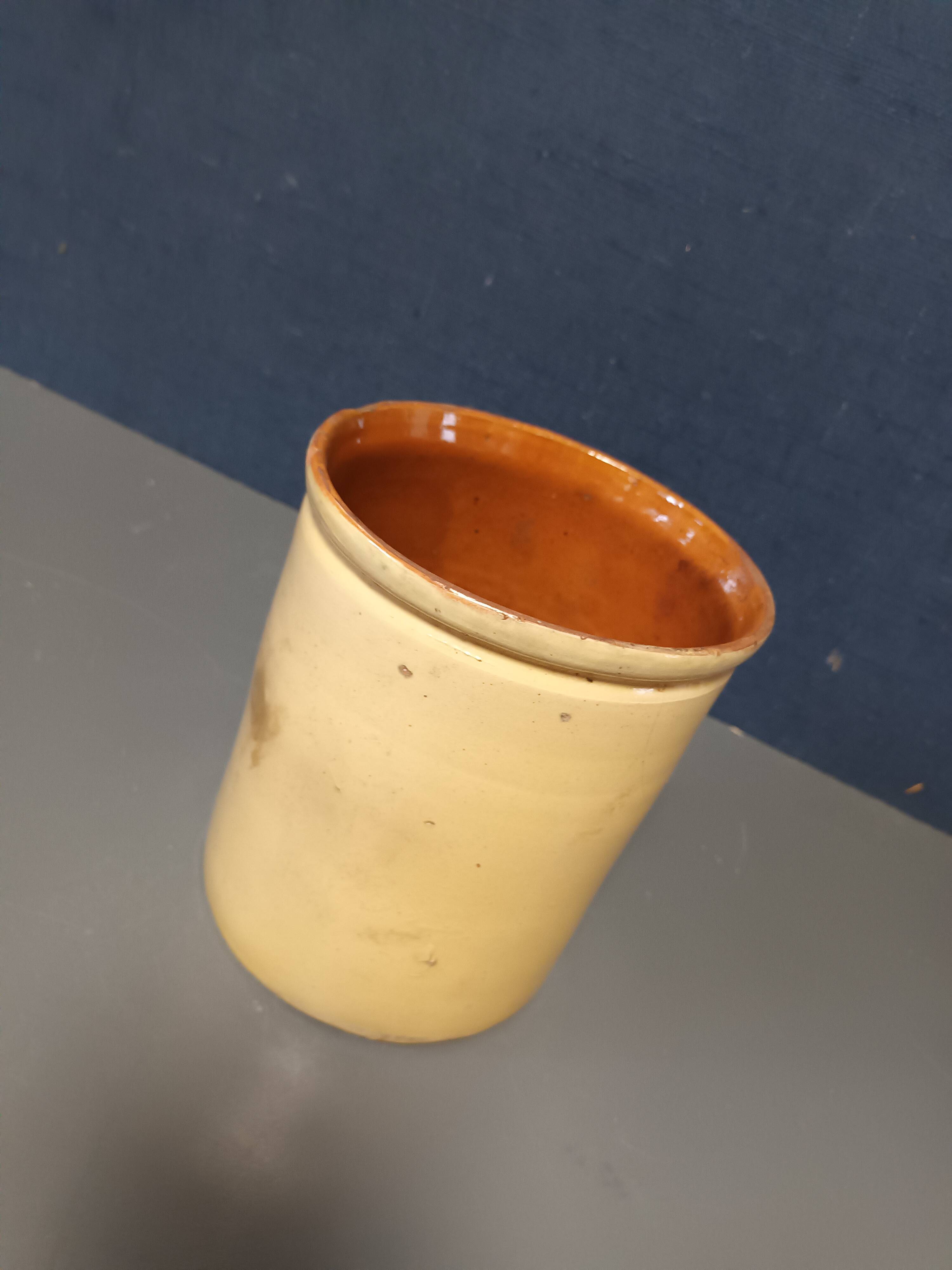 Varnished terracotta pot
