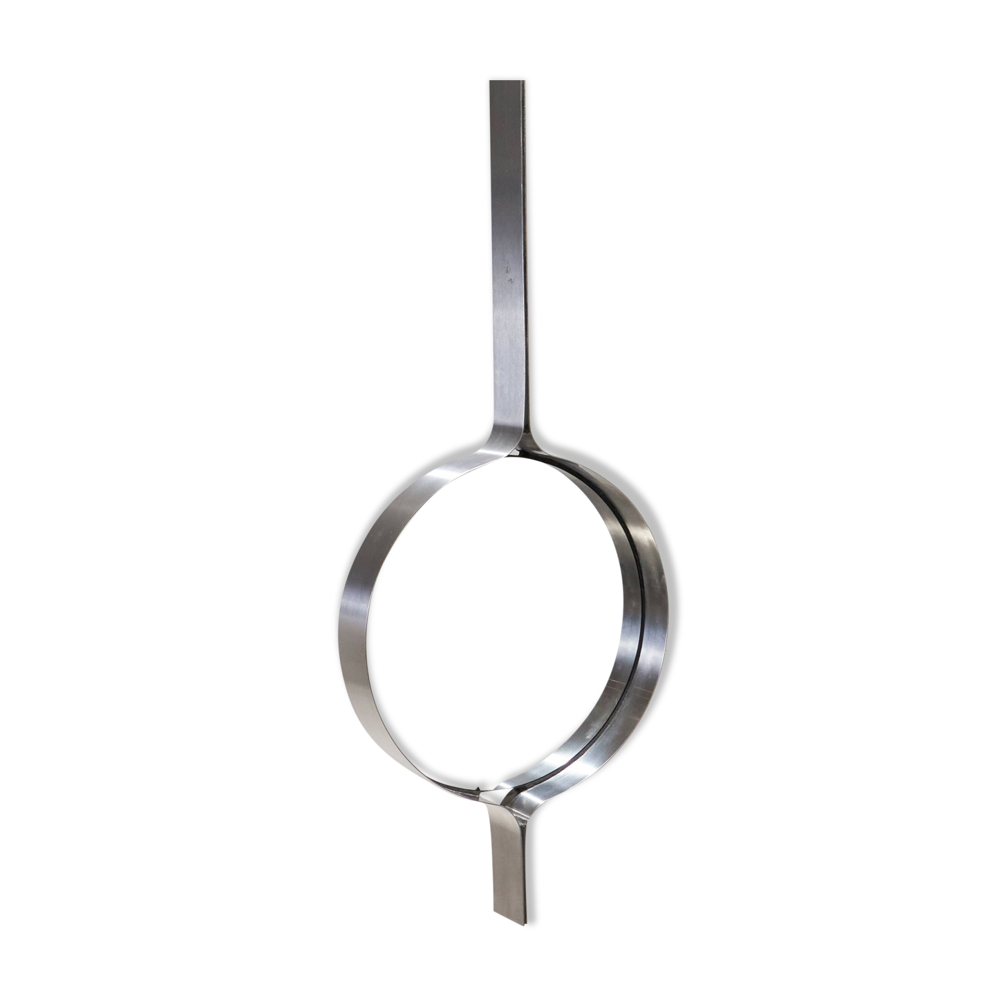 Miroir en acier brossé, Xavier Feal, 1970s
