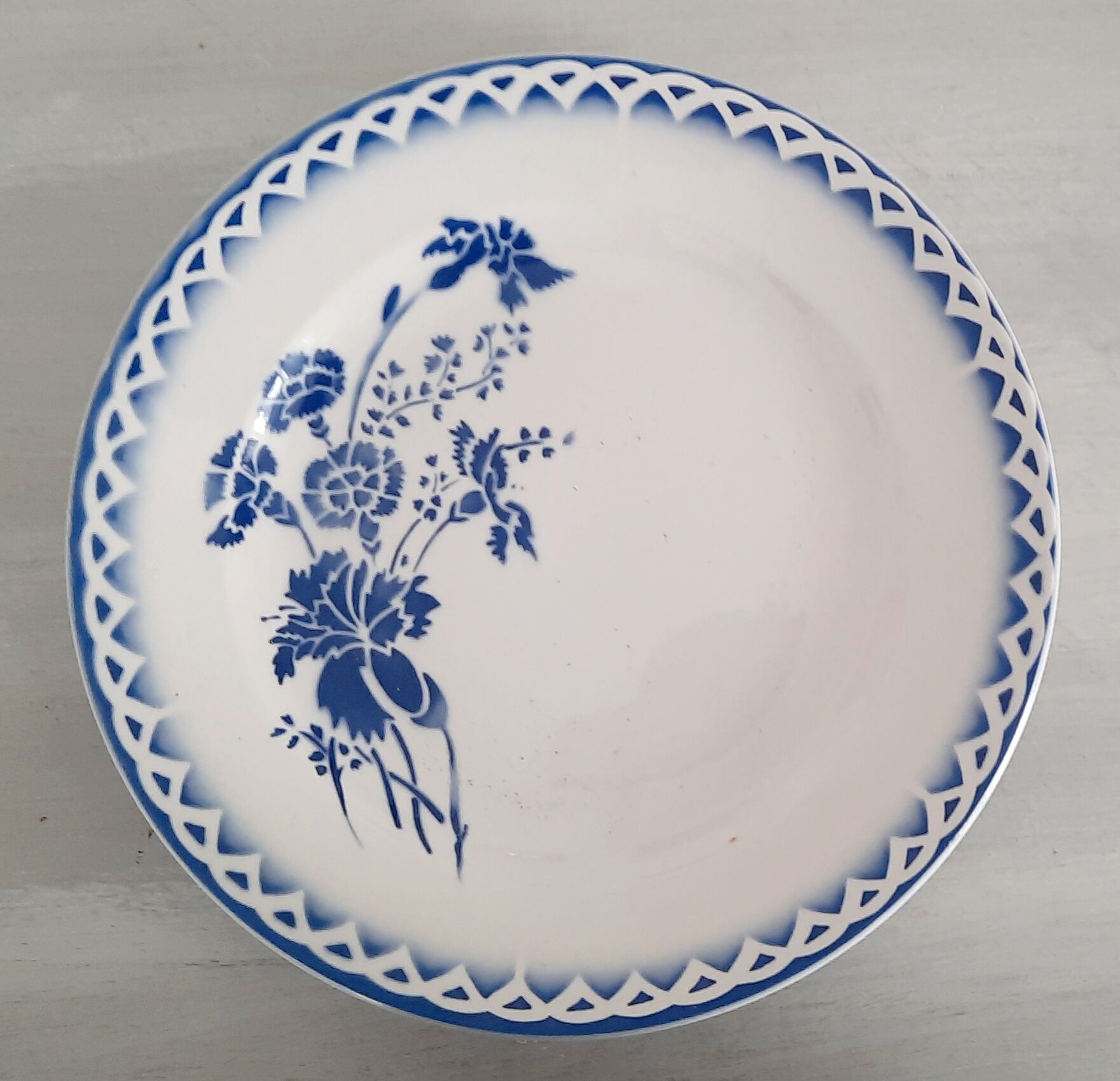 6 plates old earthenware Digoin Sarreguemines model annick vintage