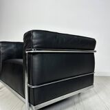 Fauteuil vintage en cuir lc3 par le corbusier & charlotte perriand - cassina