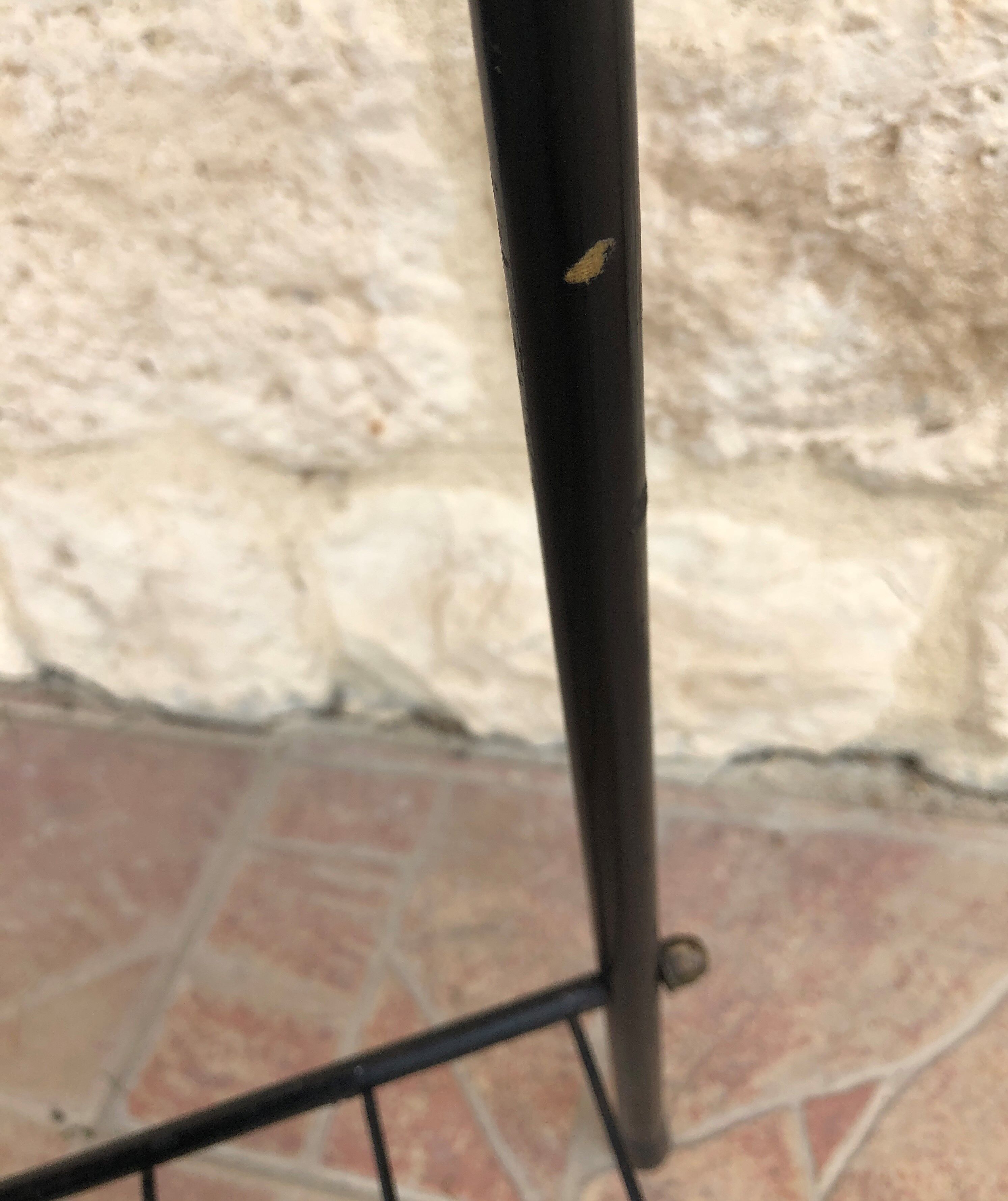 Vintage side table with magazines rack 1960