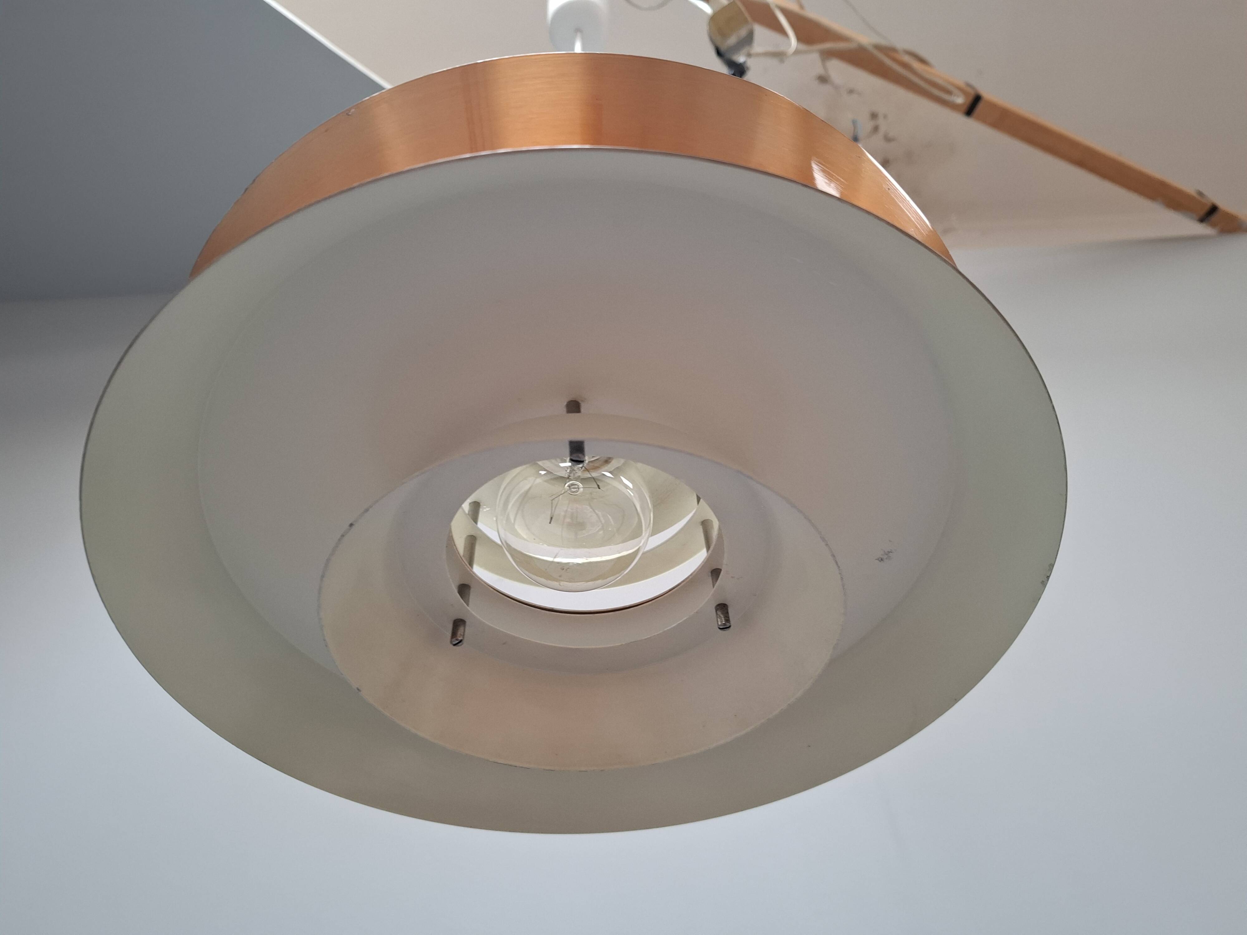 Vintage Danish Brass Pendant Light by Carl Thore for Granhaga, 1960s