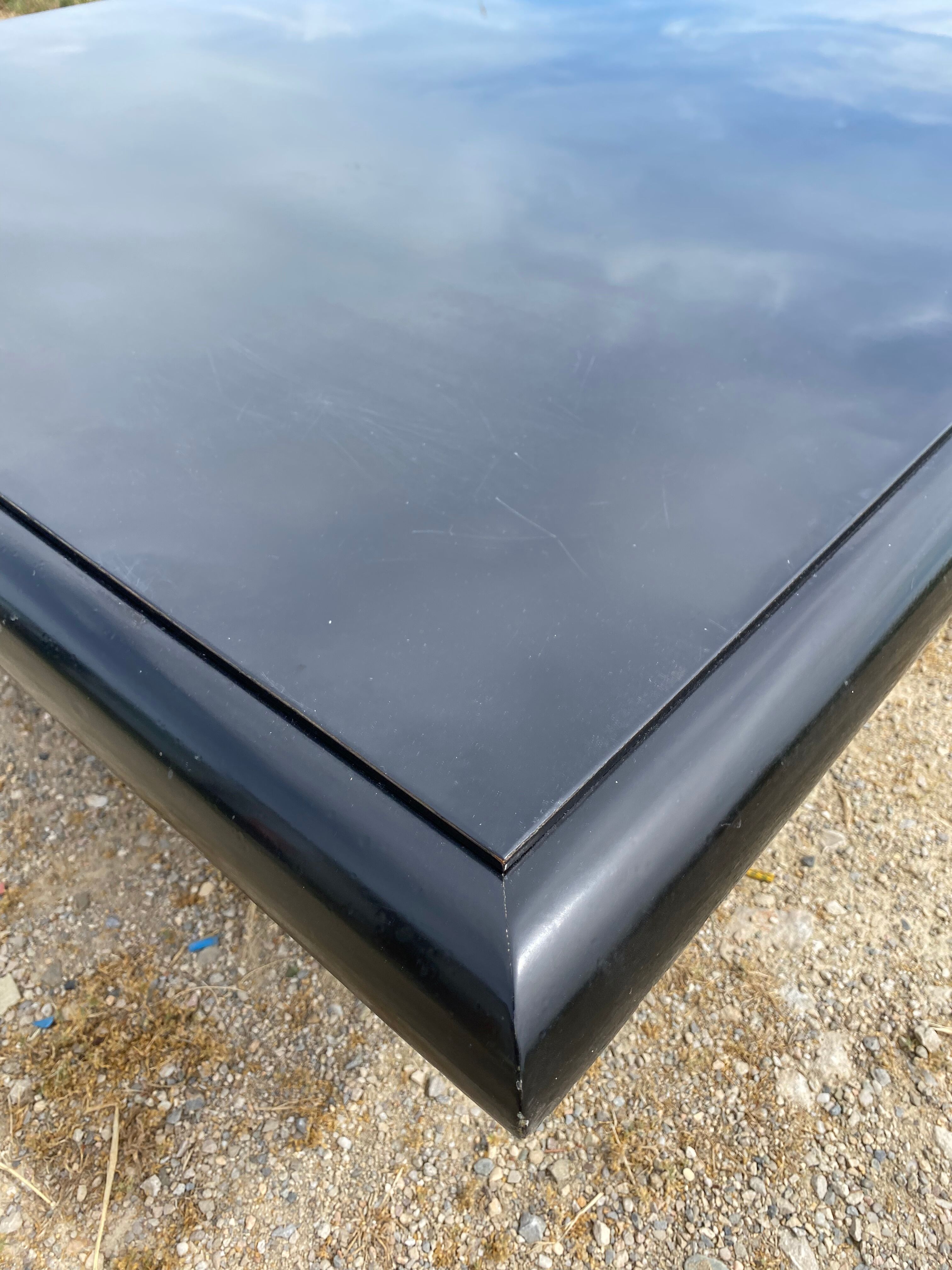 Black lacquered design coffee table