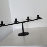 Brutalist candlestick candlestick with 4 metal branches