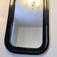 Miroir vintage noir aux angles arrondis