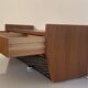 Etagere vintage scandinave en teck et metal 1960